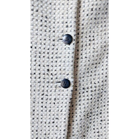 1973 Armani Collezioni Tweed Jacket Black White & Beige Size 8  Blazer Suit - Picture 4 of 11